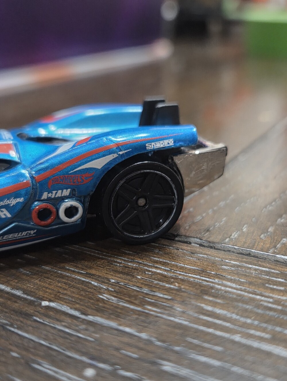 2007 Mattel Hotwheels 1186 Prototype H 24 1/64 Diecast Car Toy metallic blue - Picture 6 of 16